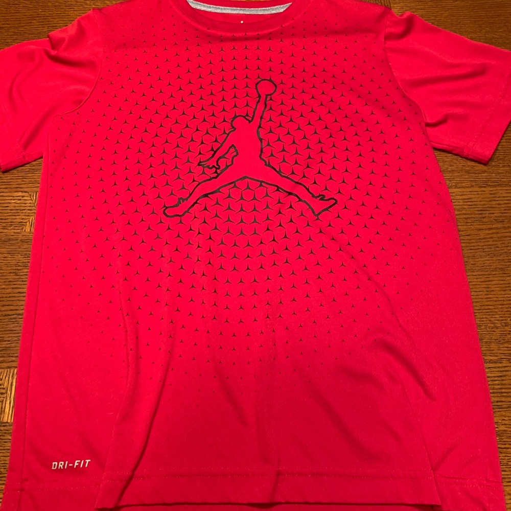 Red Air Jordan shirt